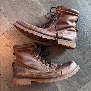 Timberland Men's Dark Brown Leather Boots